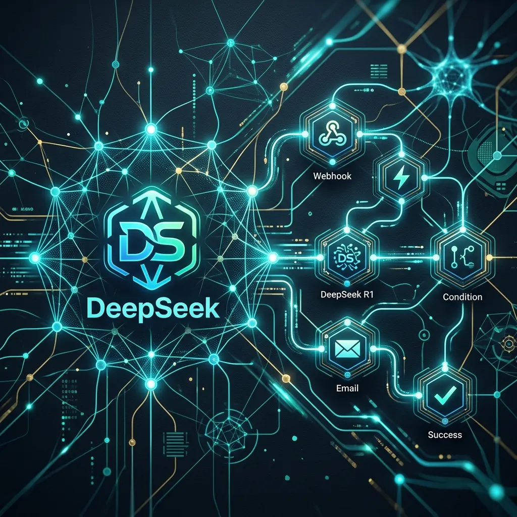 دليل تشغيل DeepSeek-R1 محلياً وربطه مع n8n لبناء وكيل ذكاء اصطناعي آمن ومجاني 100%